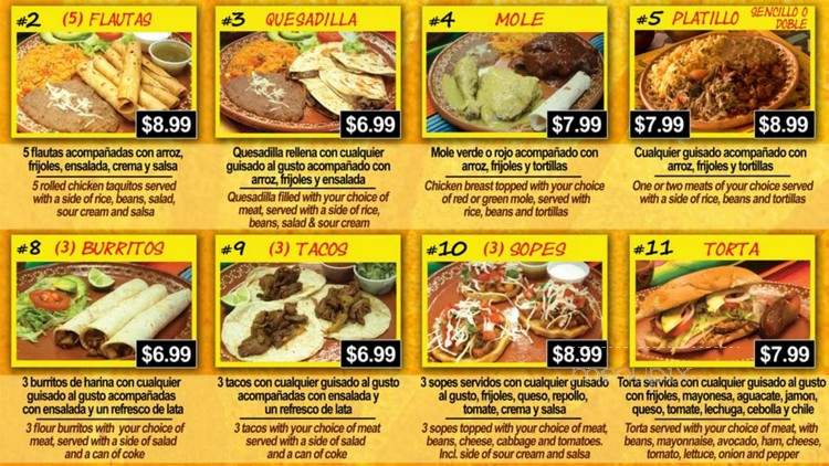 La Nueva Puntada - Grand Prairie, TX menu_pic