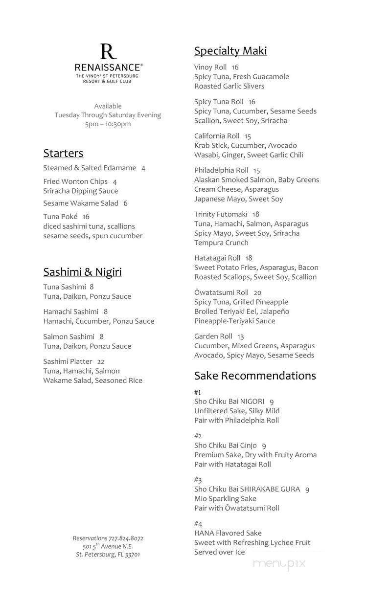 Terrace Room - St Petersburg, FL menu_pic