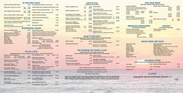 Betty's A1a Cafe - Ormond Beach, FL menu_pic
