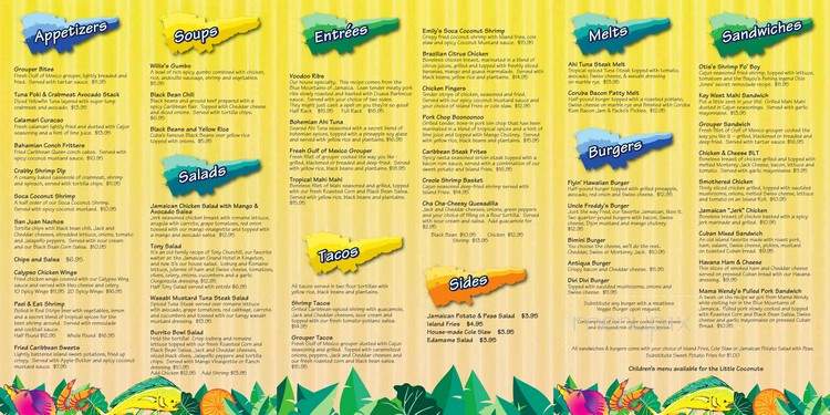 Cha Cha Coconuts - St Petersburg, FL menu_pic