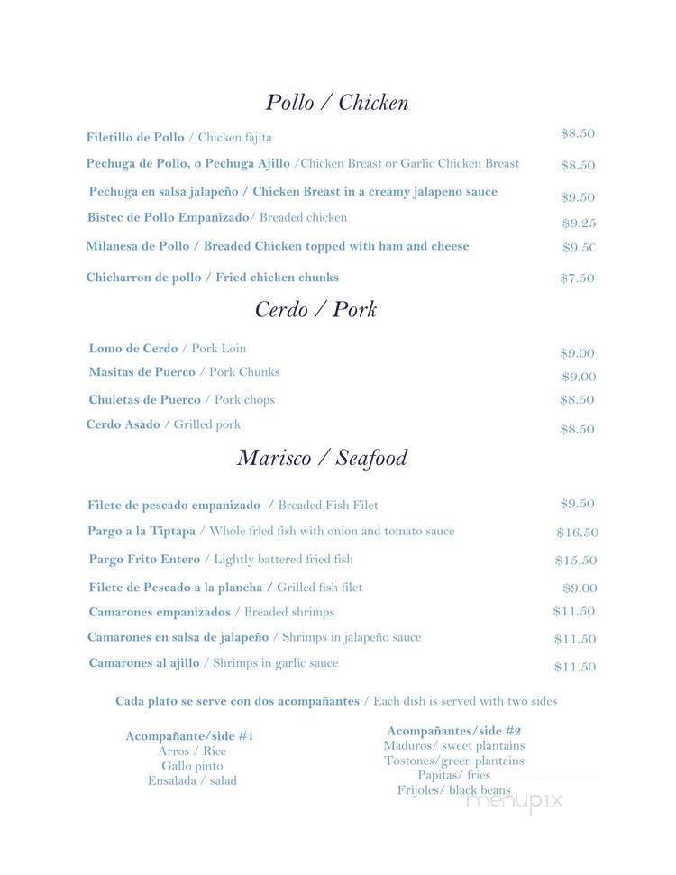 El Arroyito - Miami, FL menu_pic