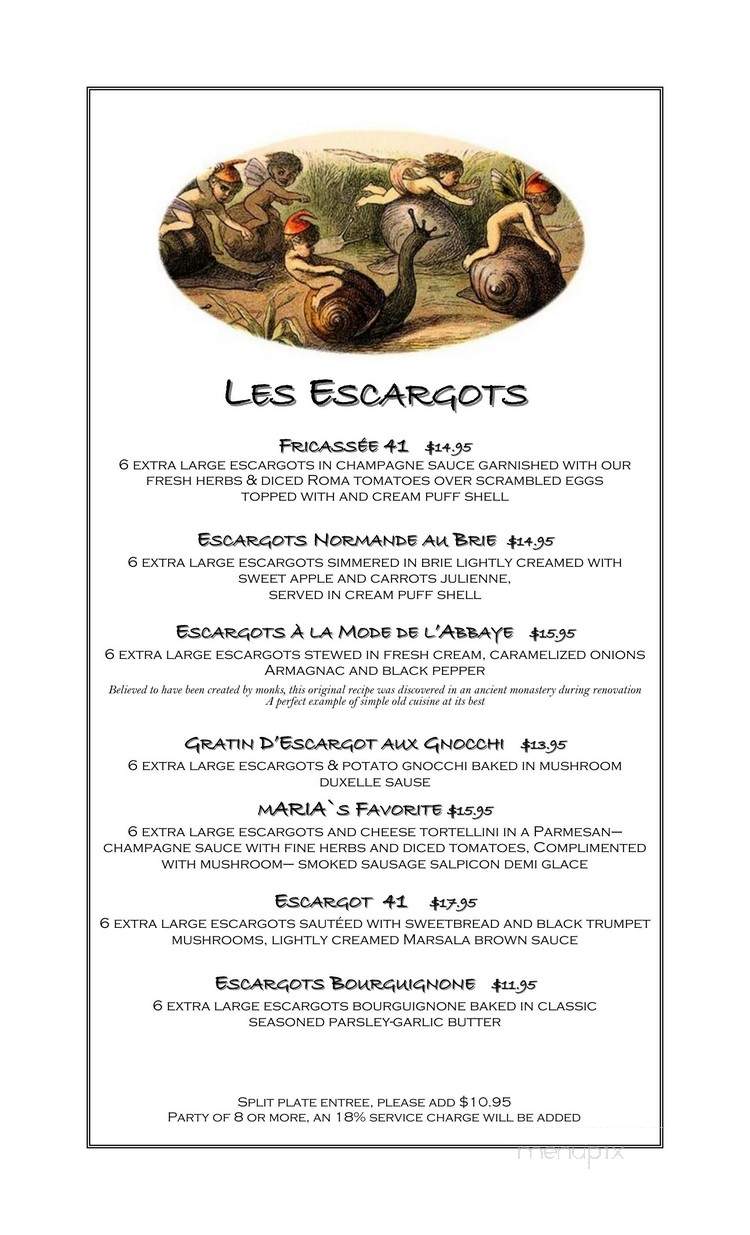 Escargot 41 - Naples, FL menu_pic