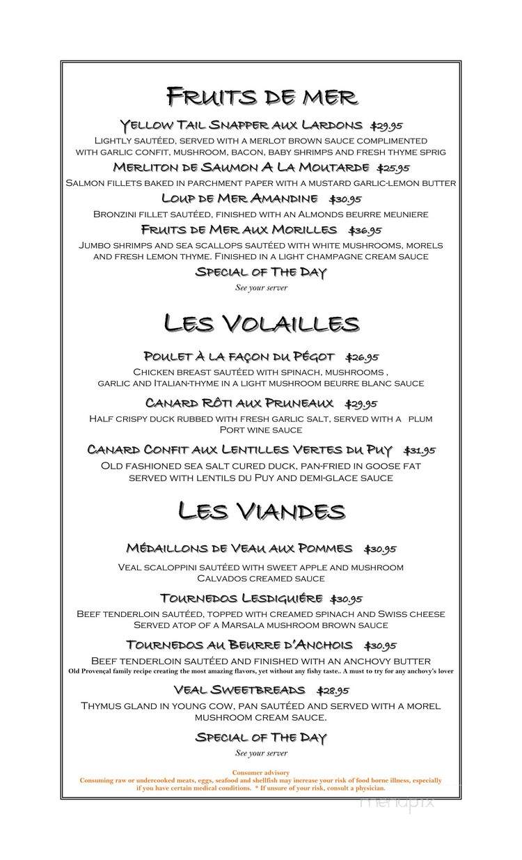 Escargot 41 - Naples, FL menu_pic