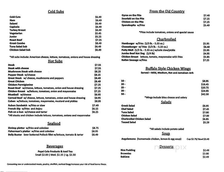 Great Subs & More - Holiday, FL menu_pic