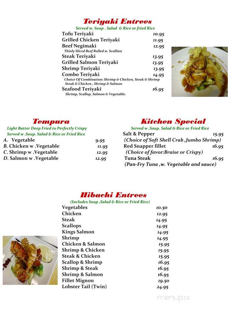 Hana Sushi - Fernandina Beach, FL menu_pic