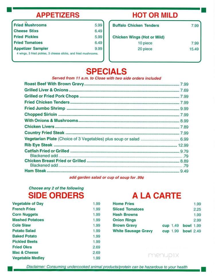Joe & Eddie's Restaurant - Fort Walton Beach, FL menu_pic