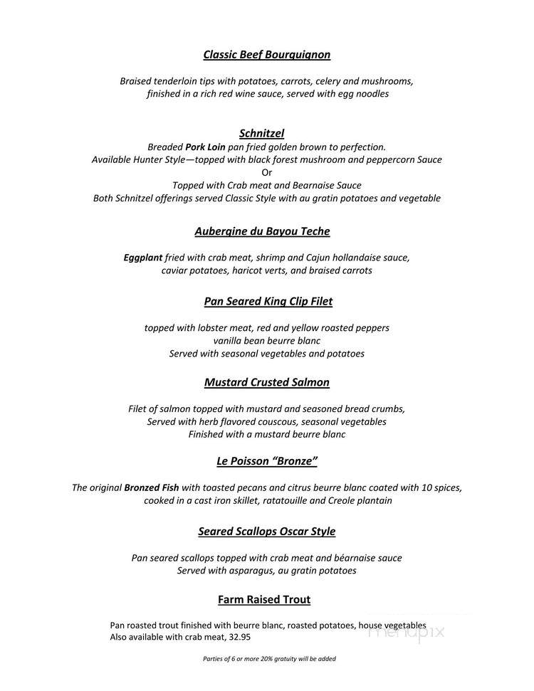 Le Coq Au Vin - Orlando, FL menu_pic