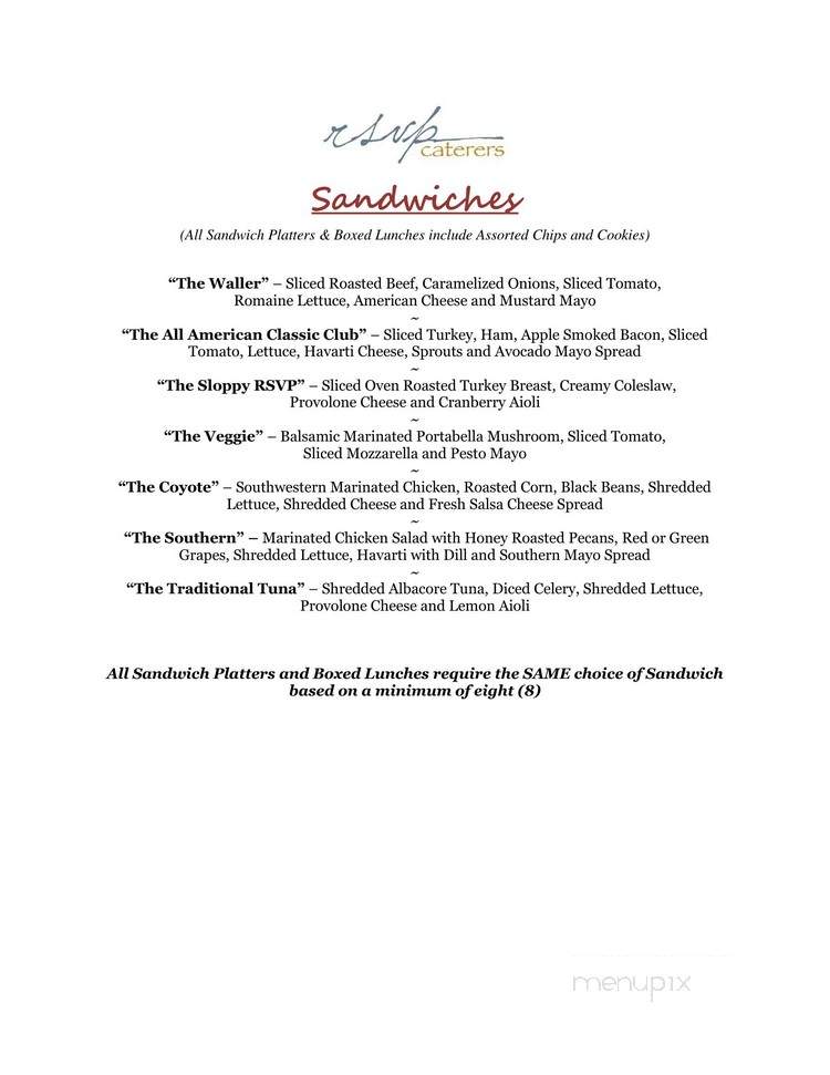 Rsvp Caterers - Jacksonville, FL menu_pic