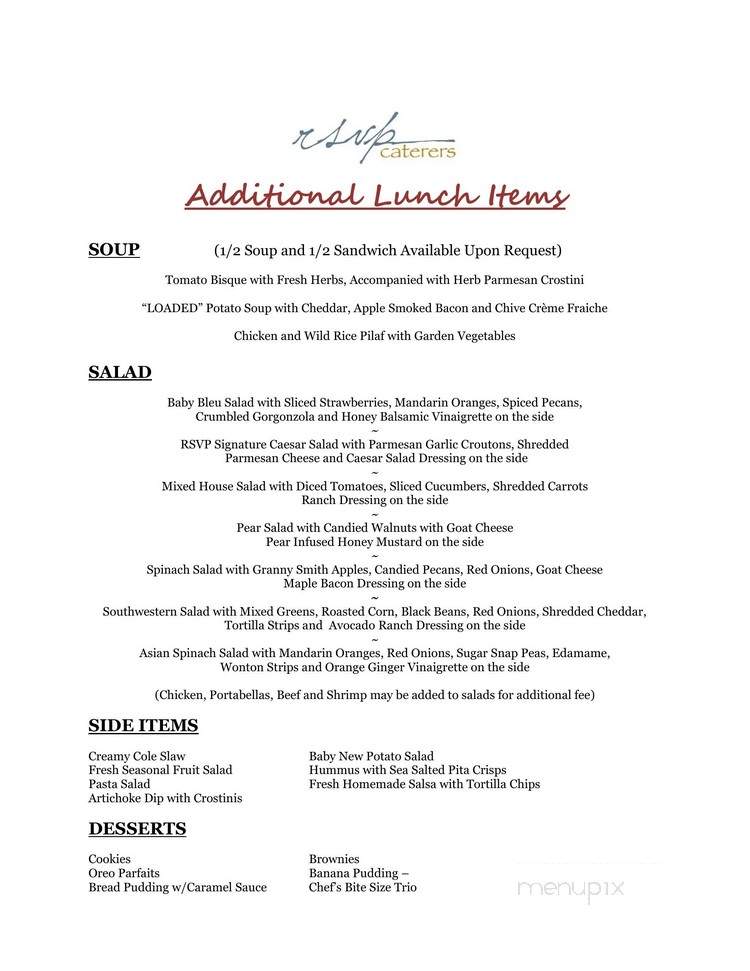 Rsvp Caterers - Jacksonville, FL menu_pic