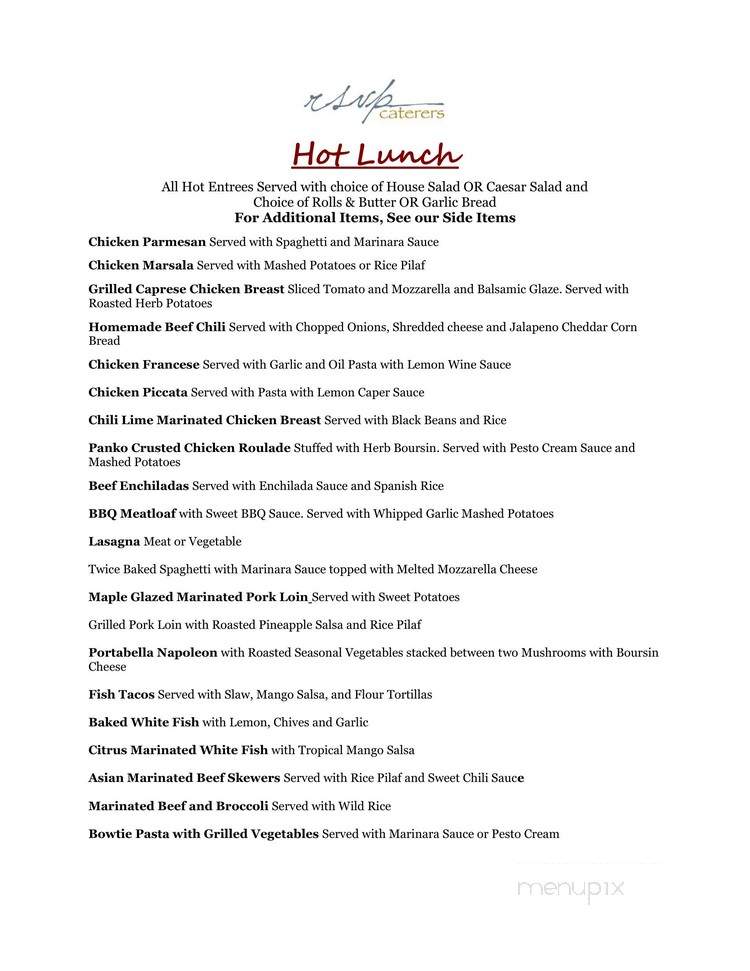 Rsvp Caterers - Jacksonville, FL menu_pic