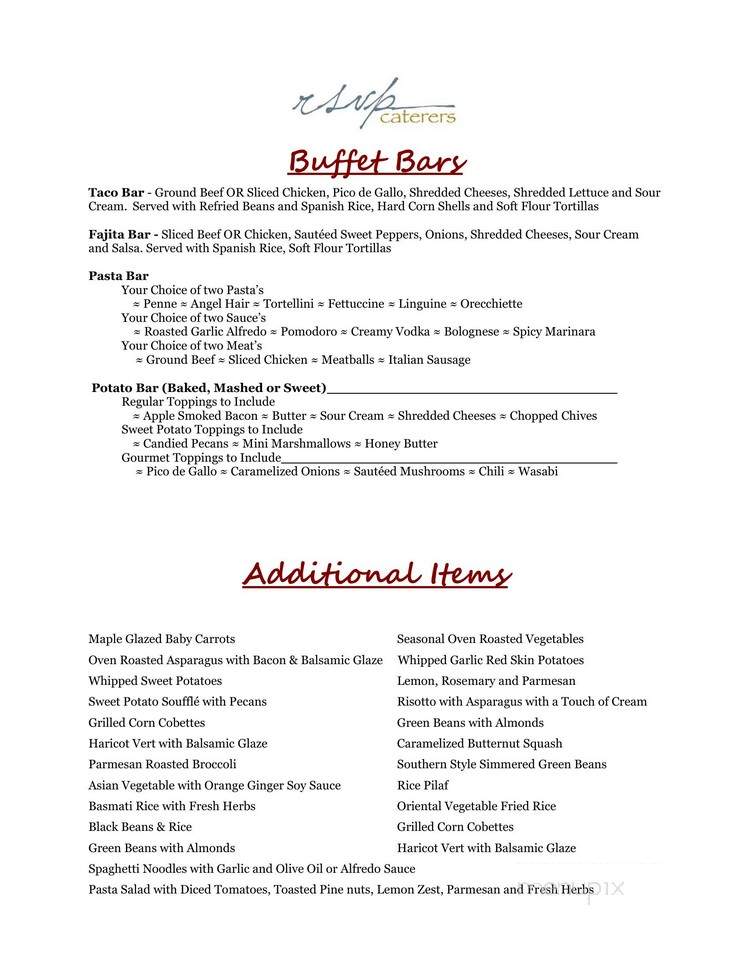 Rsvp Caterers - Jacksonville, FL menu_pic