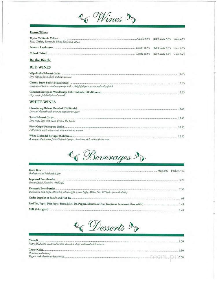 Napoli's Italian Restaurant - Winter Springs, FL menu_pic