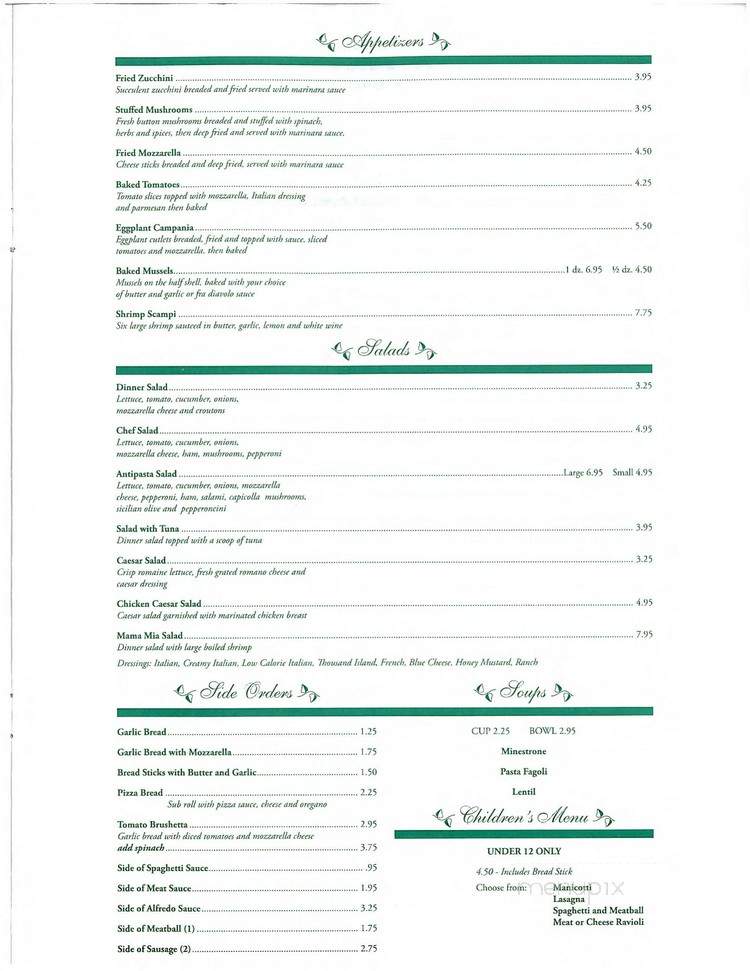 Napoli's Italian Restaurant - Winter Springs, FL menu_pic