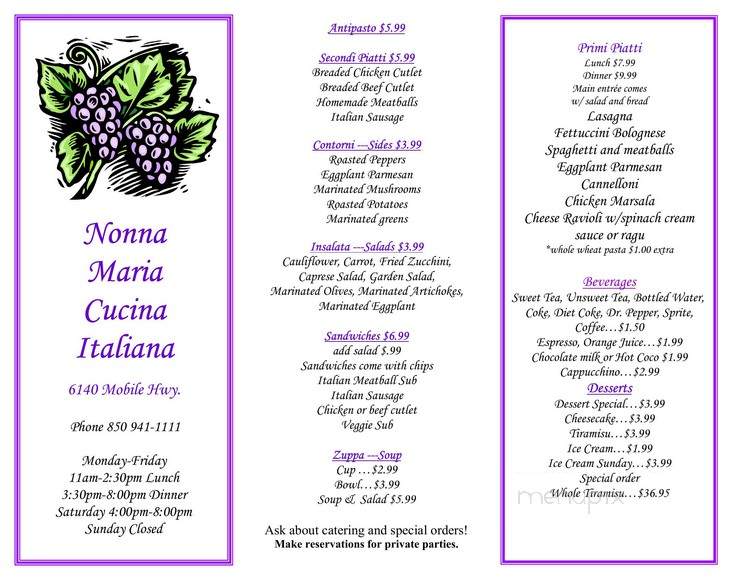 Nonna Maria Cucina Italiana - Pensacola, FL