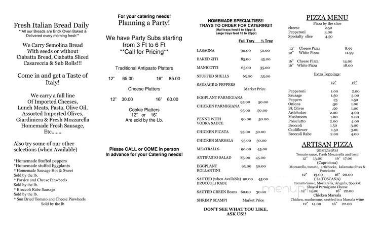 Piccolo Italian Deli - Sarasota, FL menu_pic