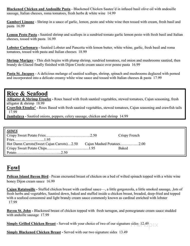 Ramada - Galena, IL menu_pic