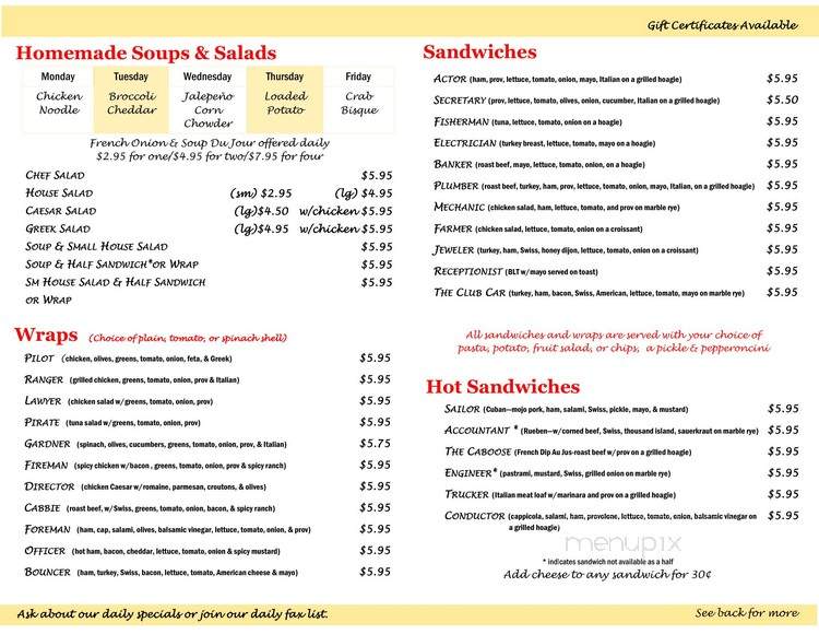 Roe's Deli - Pinellas Park, FL menu_pic