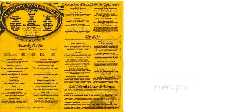 Roma Pizza - Lakeland, FL menu_pic