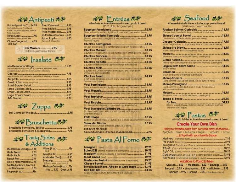 Stassi's Italian Grill - New Port Richey, FL menu_pic