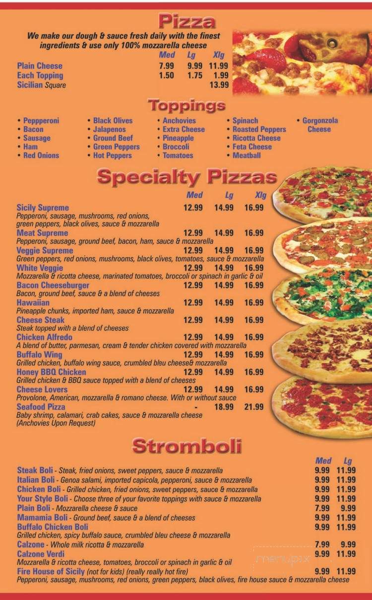 Rucci's Pizza - Dover, DE menu_pic