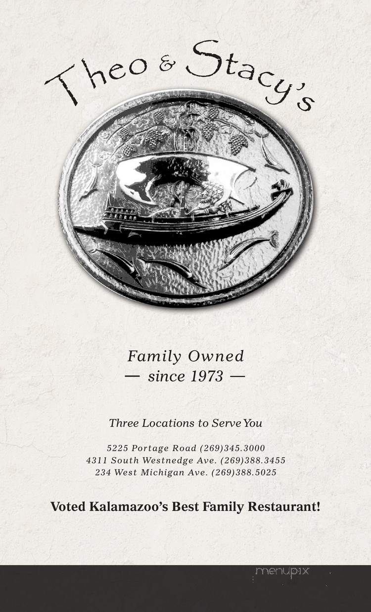 Theo & Stacy's Restaurant - Kalamazoo, MI menu_pic