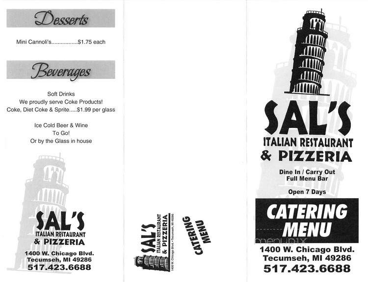 Sal's Italian Restaurant - Tecumseh, MI