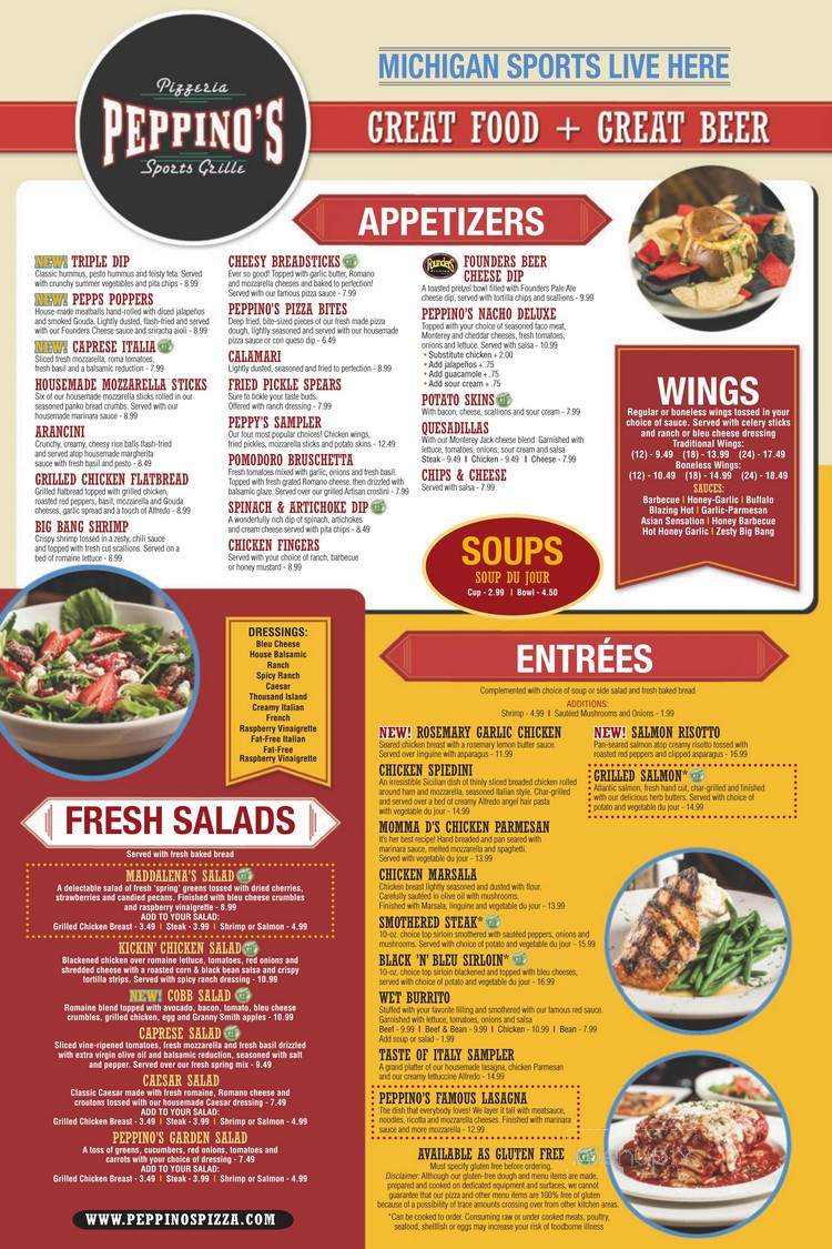 Peppino's Pizzeria Ristorante - Allendale, MI menu_pic