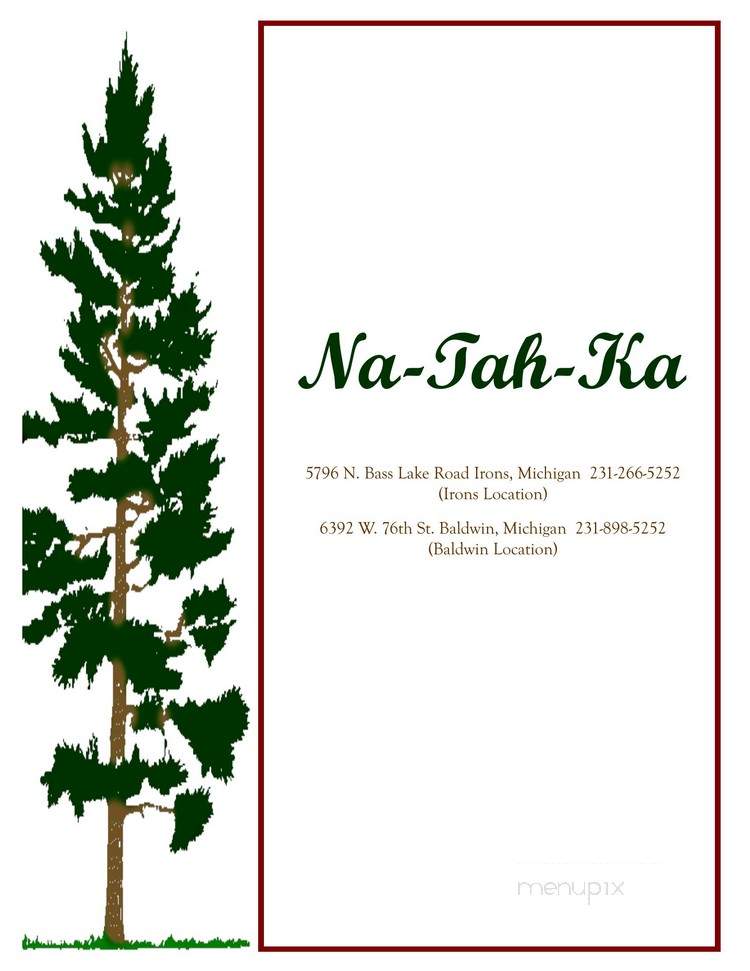 Na Tah Ka - Baldwin, MI menu_pic