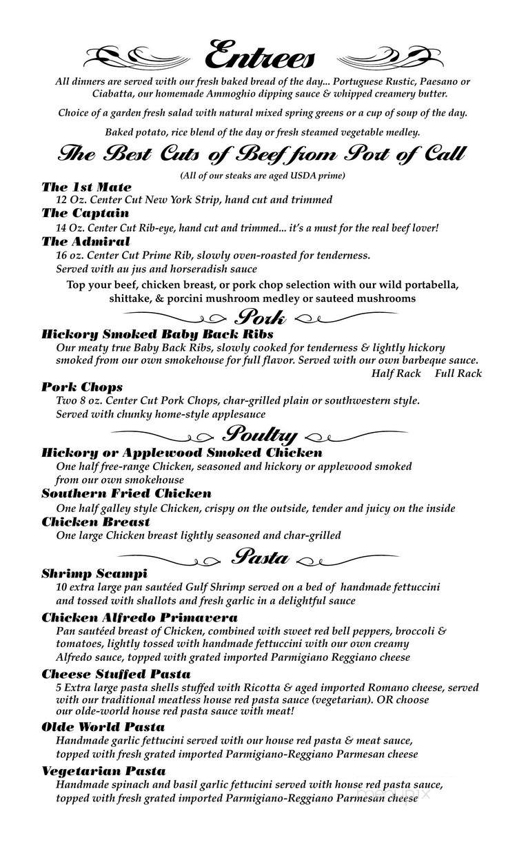 Gourmet Gallery - Drummond Island, MI menu_pic