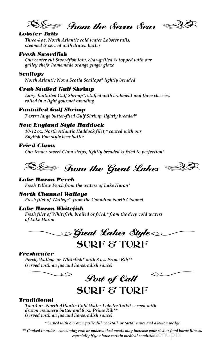 Gourmet Gallery - Drummond Island, MI menu_pic