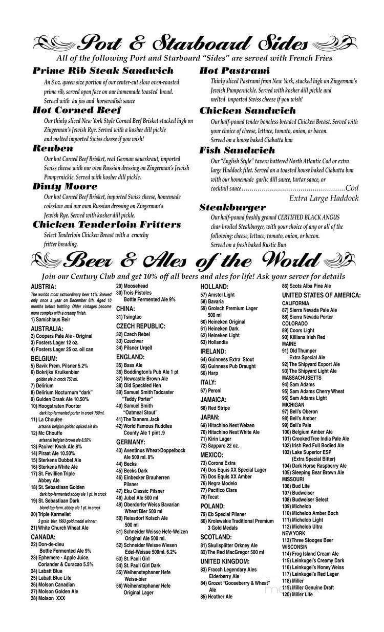 Gourmet Gallery - Drummond Island, MI menu_pic