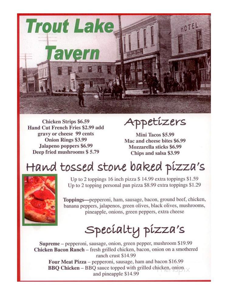 Trout Lake Tavern - Trout Lake, MI menu_pic