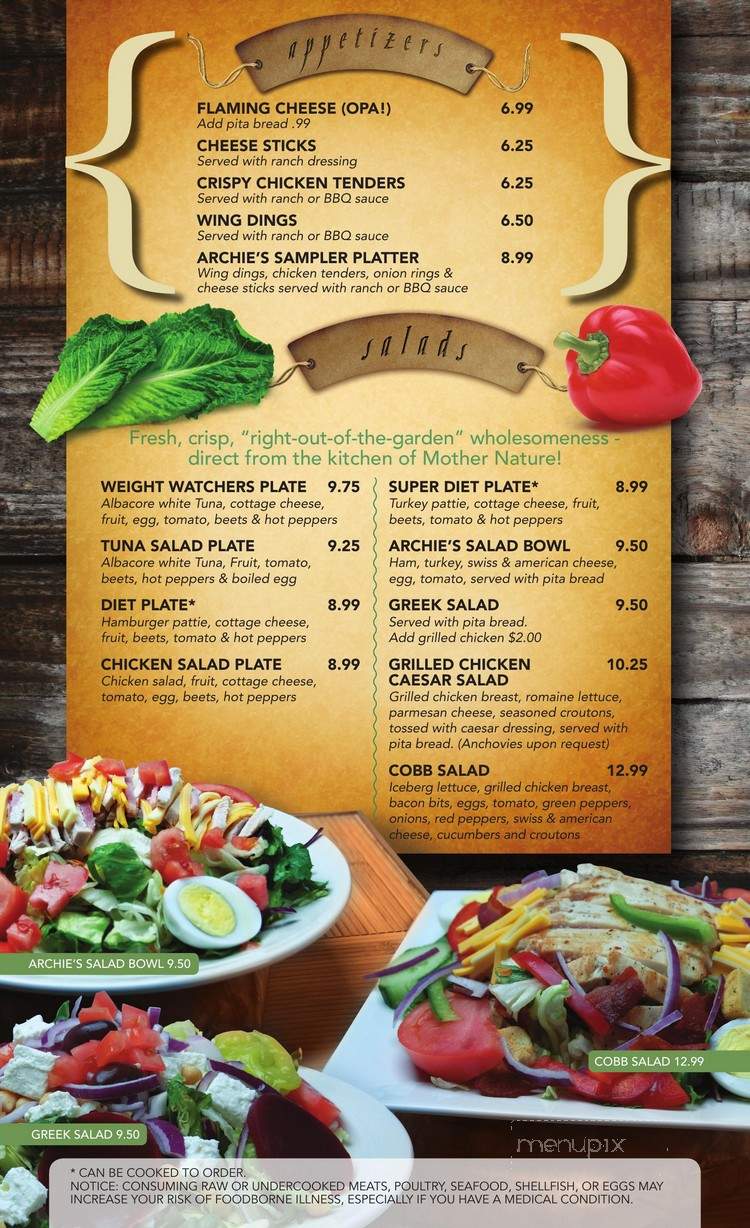 Archie's Family Restaurant - Livonia, MI menu_pic