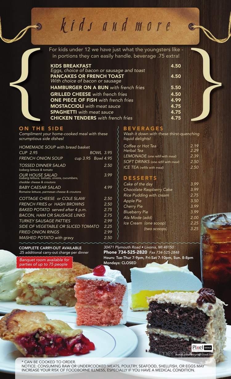 Archie's Family Restaurant - Livonia, MI menu_pic