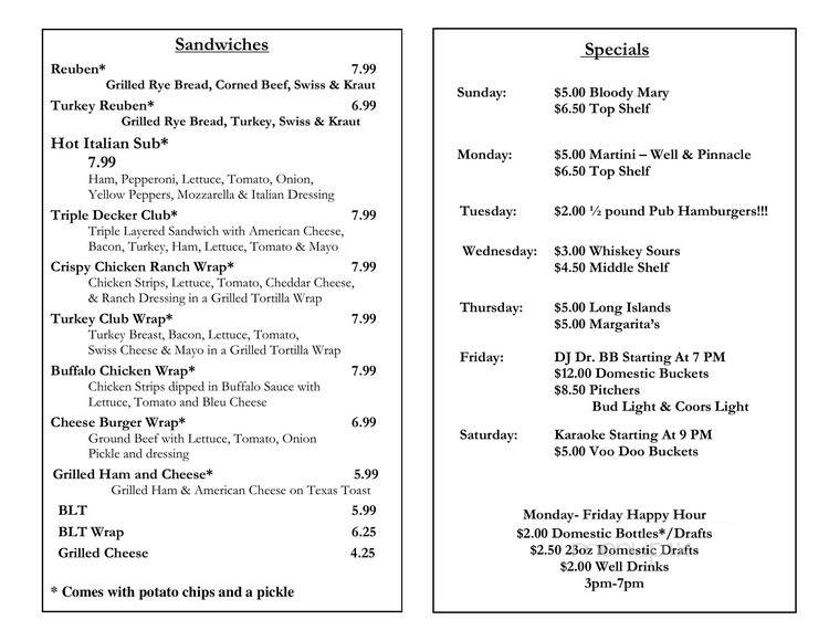Duckett's - Pontiac, MI menu_pic
