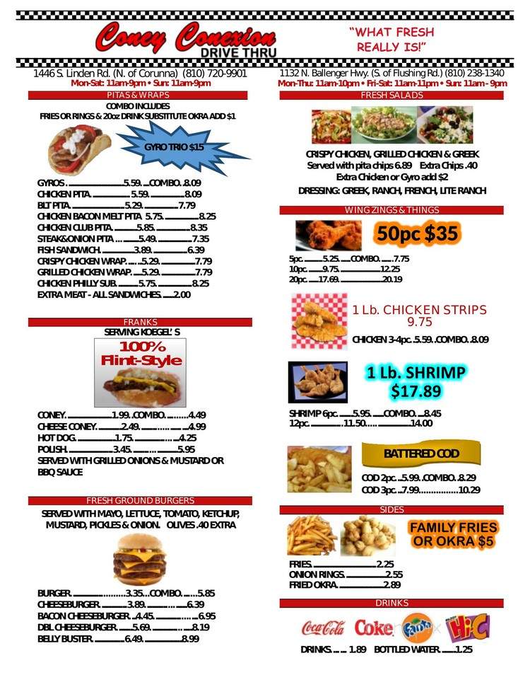 Coney Conexion - Flint, MI menu_pic