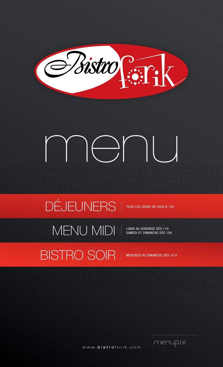 Bistro Forik - Granby, QC menu_pic