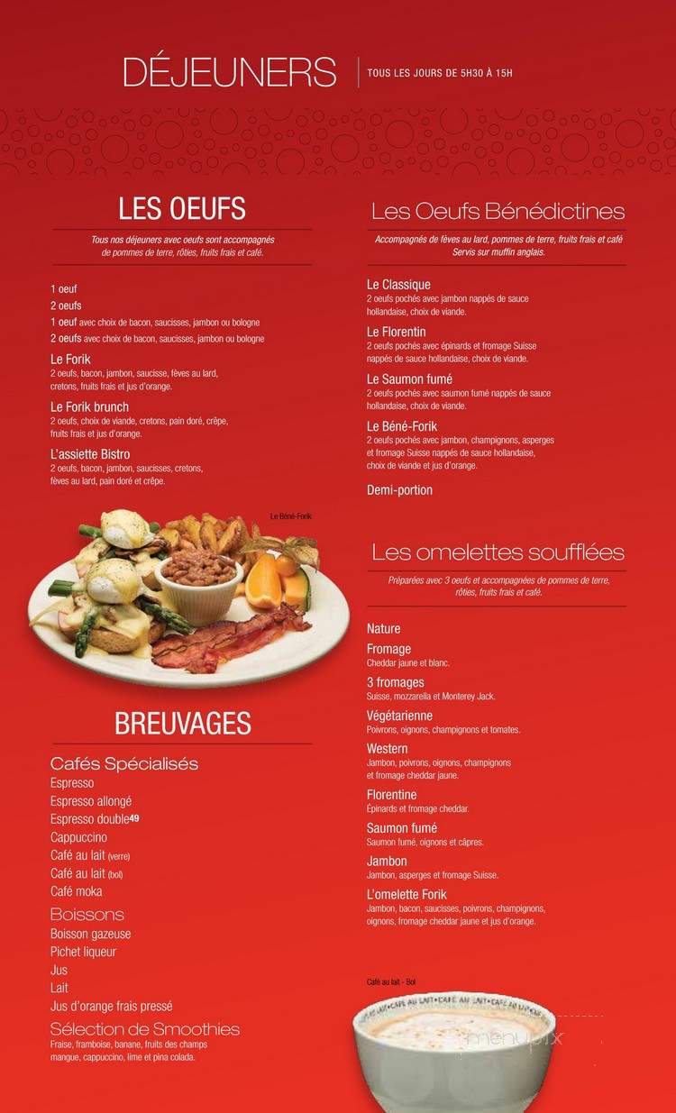 Bistro Forik - Granby, QC menu_pic