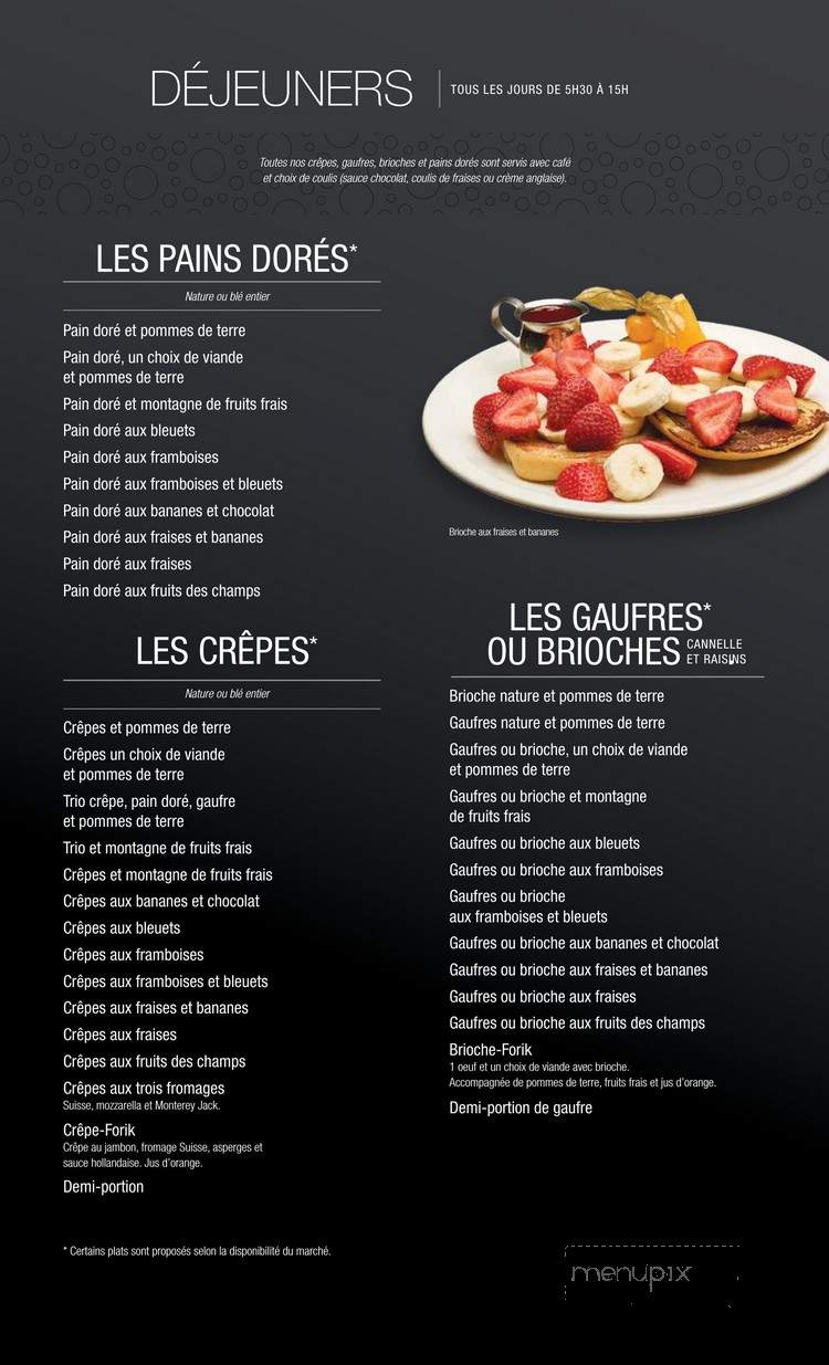 Bistro Forik - Granby, QC menu_pic