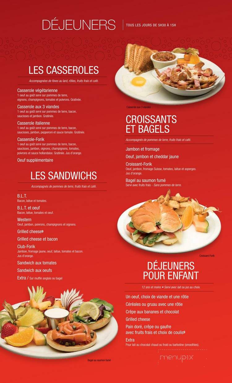 Bistro Forik - Granby, QC menu_pic