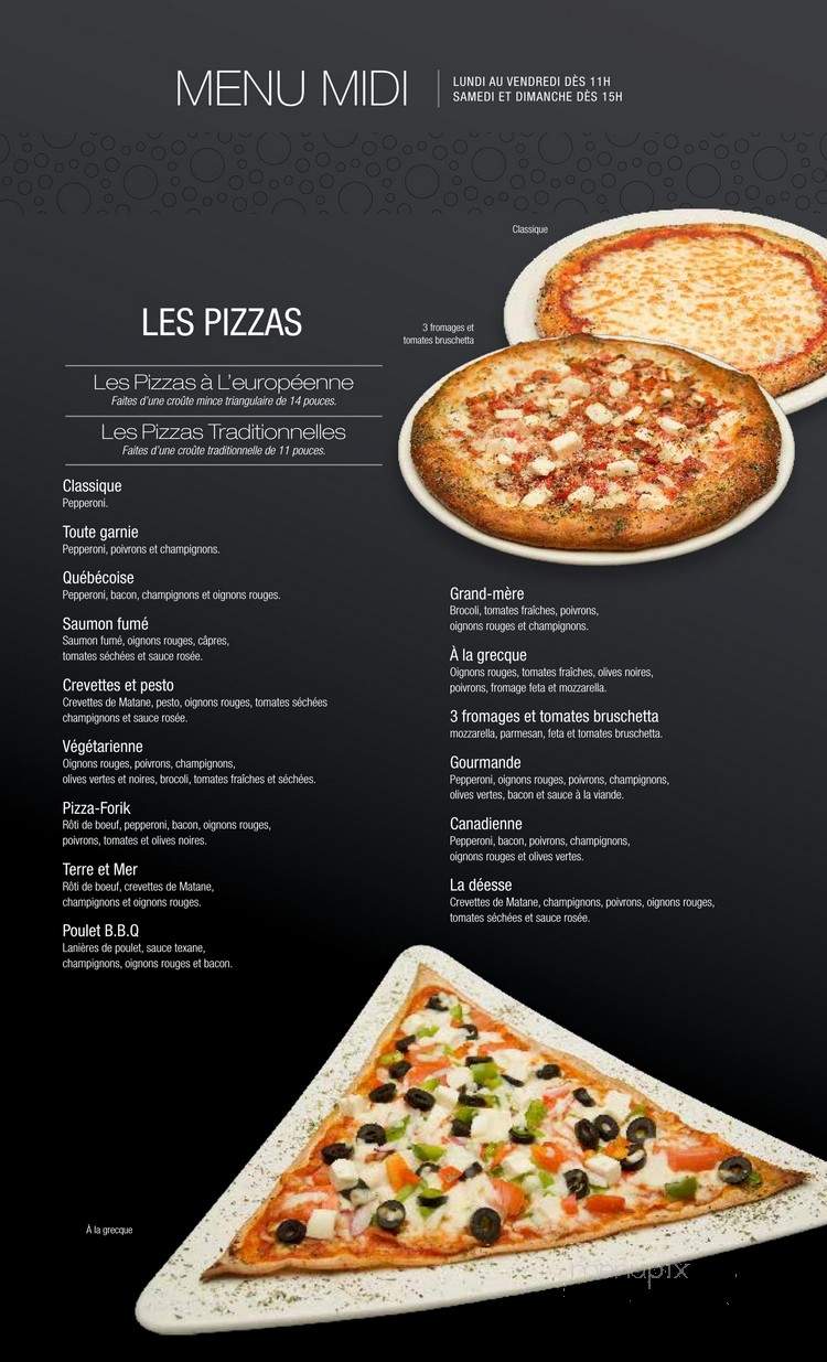 Bistro Forik - Granby, QC menu_pic