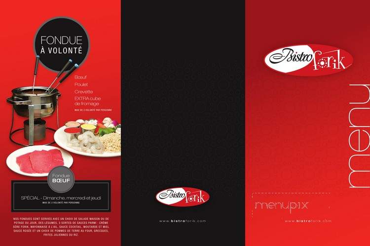 Bistro Forik - Granby, QC menu_pic
