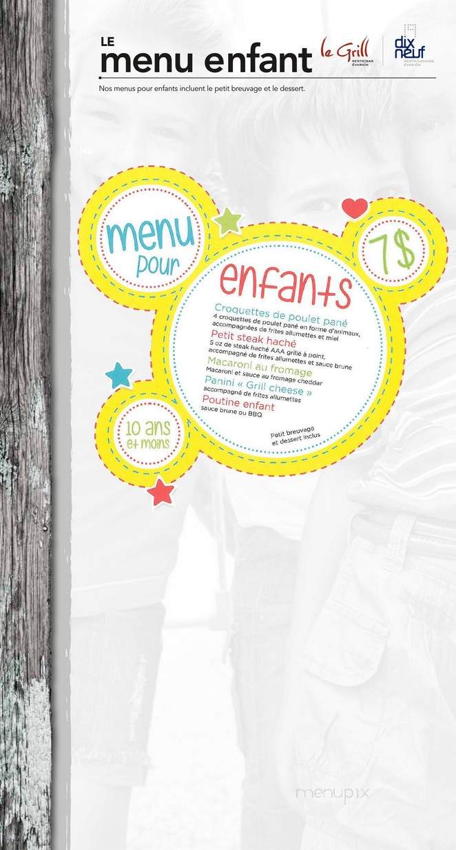 Resto Pub L' evasion - Victoriaville, QC menu_pic