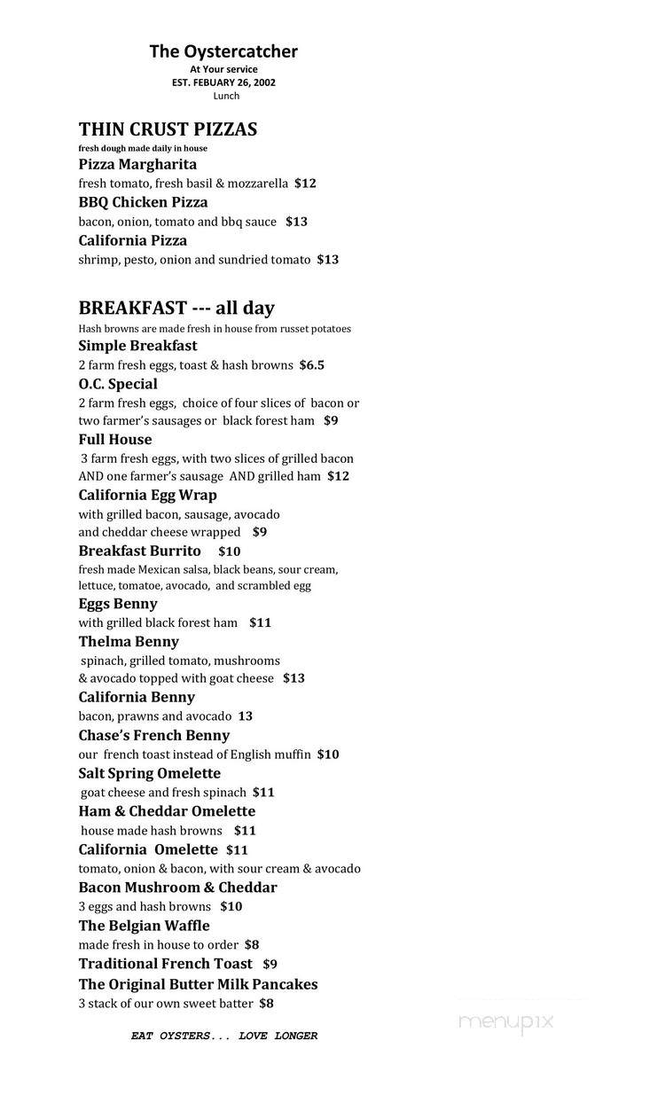 Uptown Pizza - Capital F, BC menu_pic