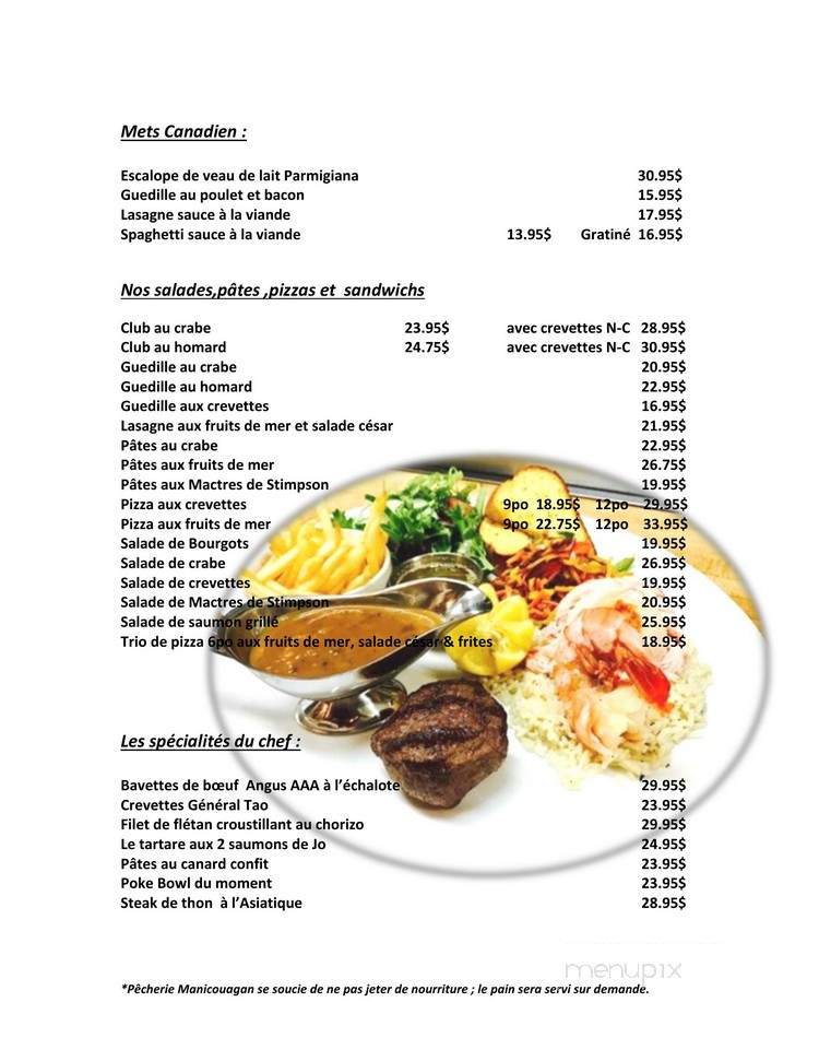 Pecherie Manicouagan - Les Escoumins, QC menu_pic