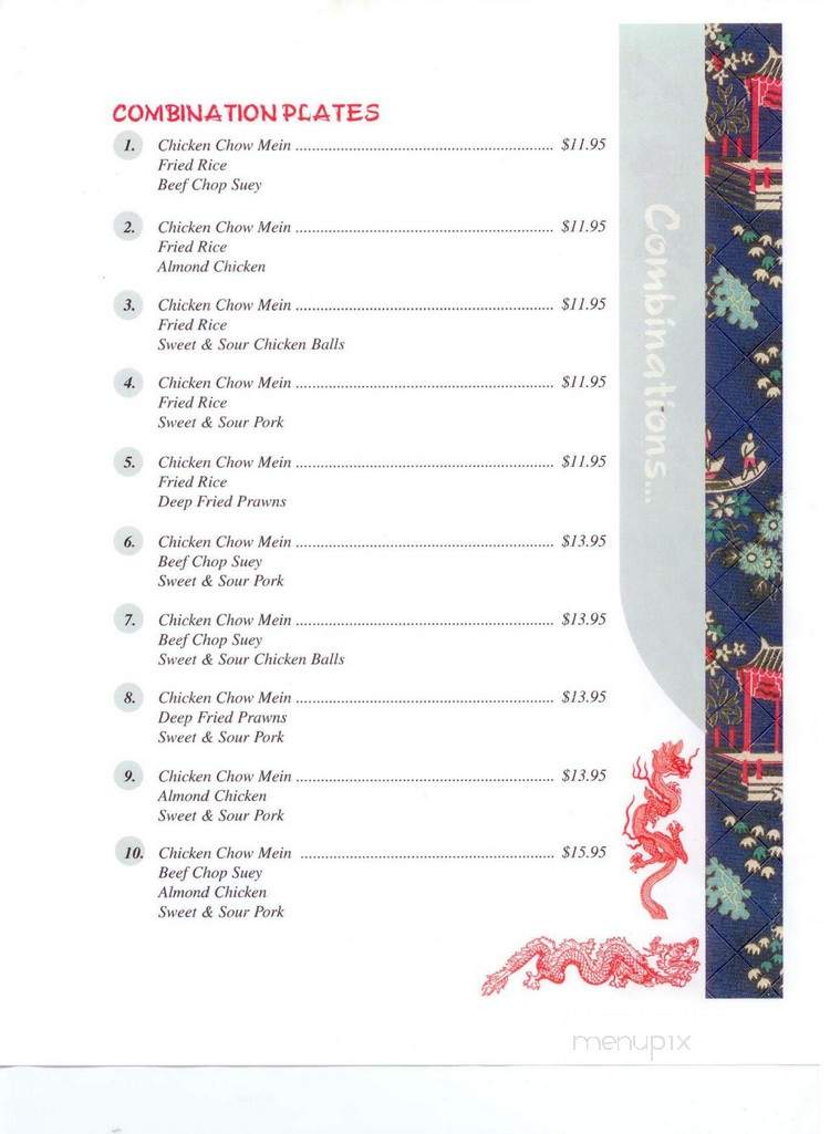 Mings Palace Restaurant - Williams Lake, BC menu_pic
