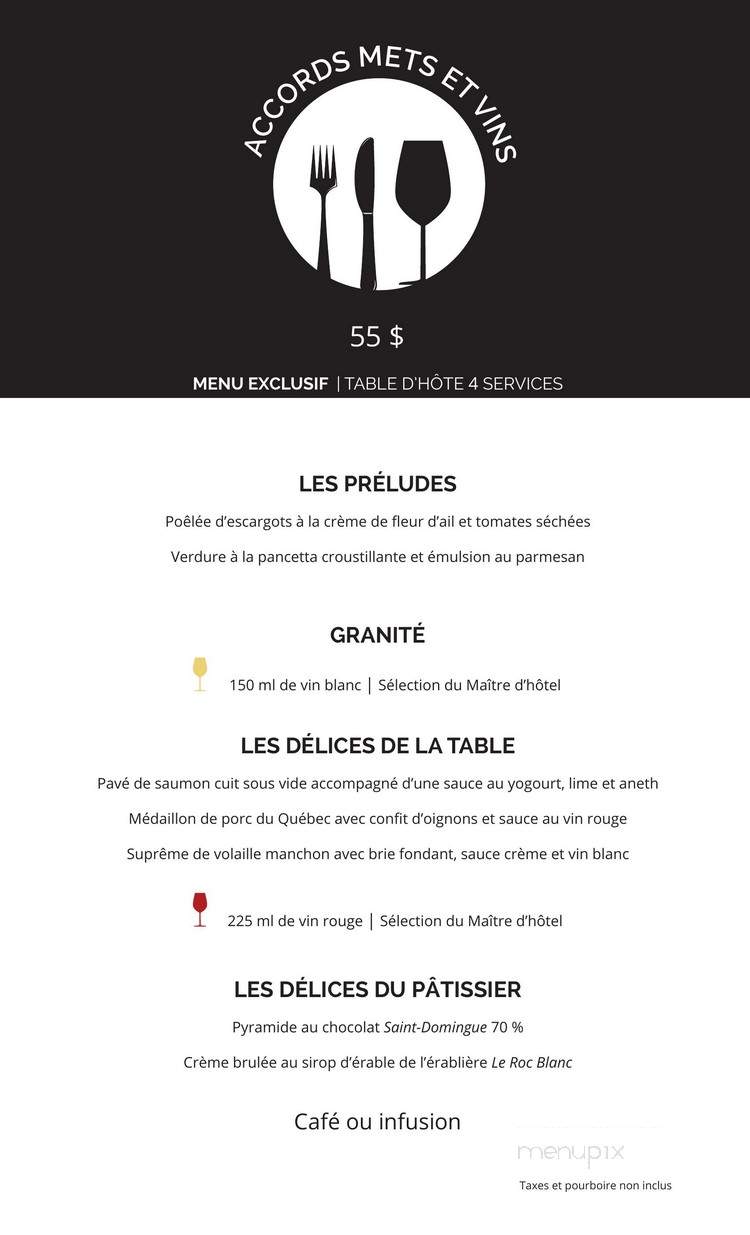 La Rotonde - Granby, QC menu_pic
