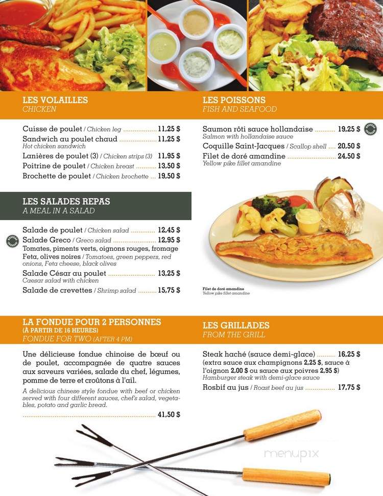 Restaurant Le Gourmet De Charlevoix - Baie-Saint-Paul, QC menu_pic