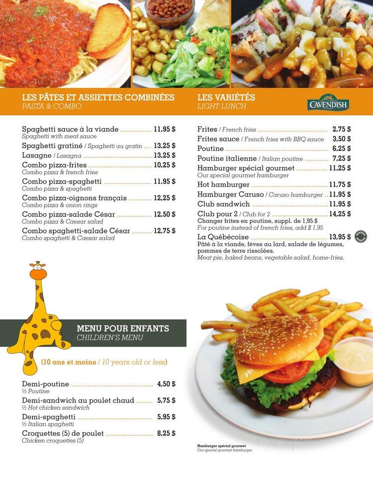Restaurant Le Gourmet De Charlevoix - Baie-Saint-Paul, QC menu_pic