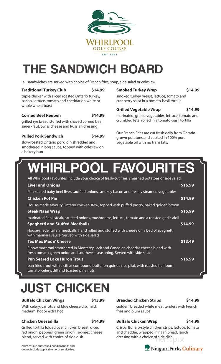 Whirlpool Restaurant - Niagara Falls, ON menu_pic